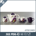 Wholesale price wave point decal design fine new arrival porcelain tea set